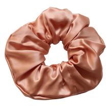 Load image into Gallery viewer, Luxury Maxi Blush Pink Hair Scrunchie - Pure 100% Mulberry Silk 22 Momme