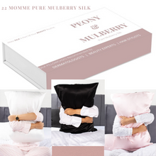 Load image into Gallery viewer, Luxury King Size Black Pillowcase - Pure 100% Mulberry Silk with GIFT BOX