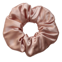 Load image into Gallery viewer, Luxury Maxi Rose Gold Hair Scrunchie - Pure 100% Mulberry Silk 22 Momme