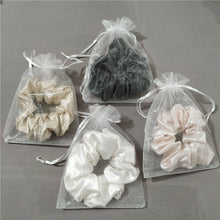 Load image into Gallery viewer, Luxury Midi Grey Hair Scrunchie - Pure 100% Mulberry Silk 22 Momme