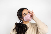Load image into Gallery viewer, Peony & Mulberry Pure 100% Mulberry Silk Face Mask in Dark Pink (22 Momme)