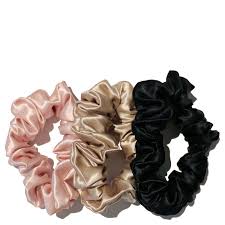 Pure Mulberry Silk Mini Scrunchie Set – 5 Pieces