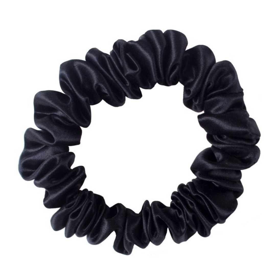 Pure Mulberry Silk Mini Scrunchie Set – 5 Pieces