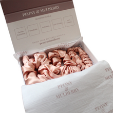 Load image into Gallery viewer, Mulberry Silk Scrunchie Gift Box Set – Blush Pink
