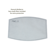 Load image into Gallery viewer, Peony &amp; Mulberry Pure 100% Mulberry Silk Face Mask in Black (22 Momme)

