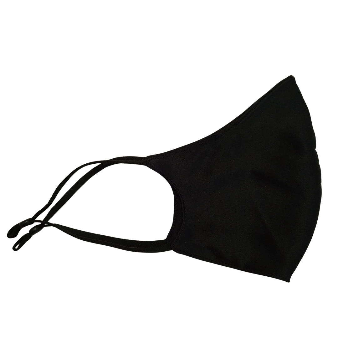 Peony & Mulberry Pure 100% Mulberry Silk Face Mask in Black (22 Momme)
