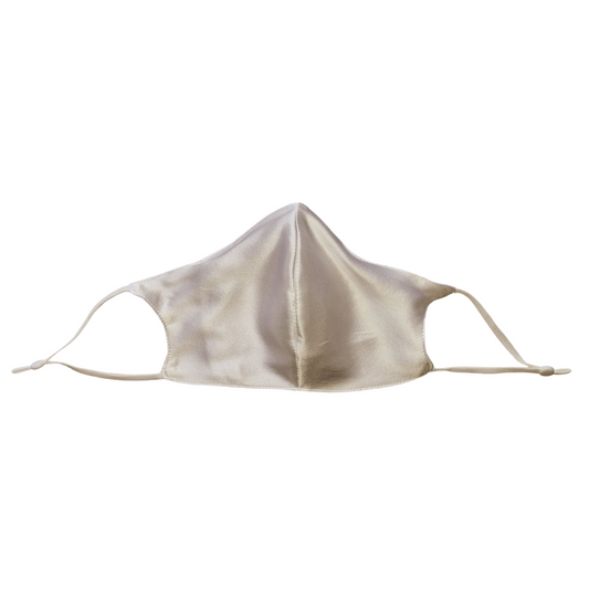 Peony & Mulberry Pure 100% Mulberry Silk Face Mask in White (22 Momme)