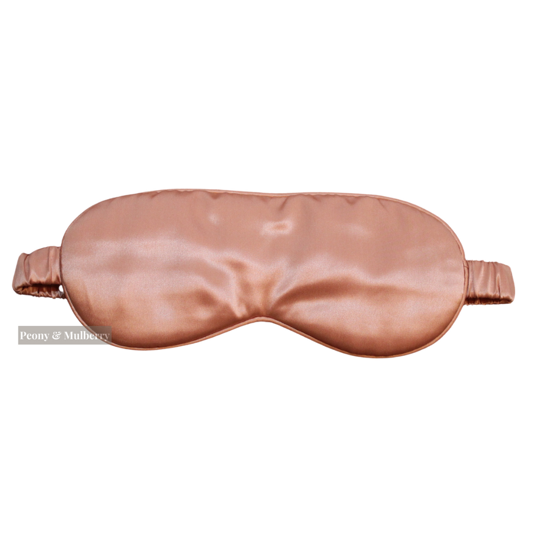 Luxury Blush Pink Sleep Mask Pure 100% Mulberry Silk 22 Momme